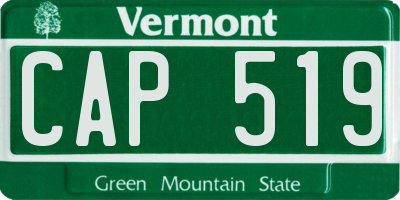 VT license plate CAP519