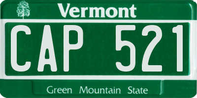 VT license plate CAP521