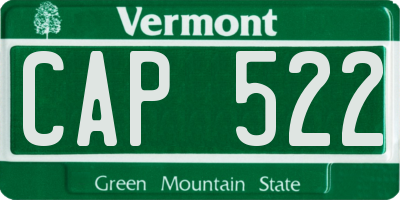 VT license plate CAP522