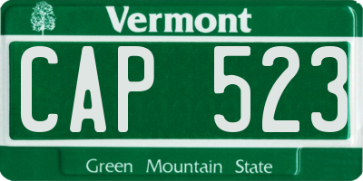 VT license plate CAP523