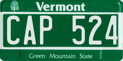 VT license plate CAP524