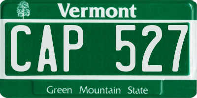 VT license plate CAP527
