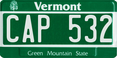 VT license plate CAP532