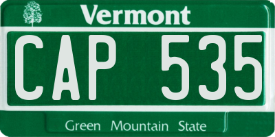 VT license plate CAP535