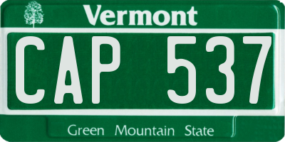 VT license plate CAP537