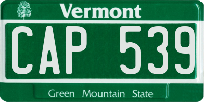 VT license plate CAP539