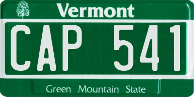 VT license plate CAP541