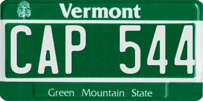 VT license plate CAP544