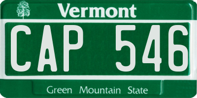 VT license plate CAP546