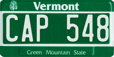 VT license plate CAP548