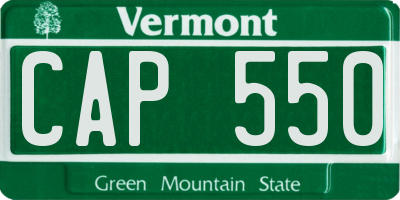 VT license plate CAP550