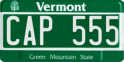 VT license plate CAP555