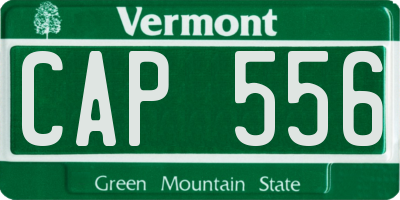 VT license plate CAP556