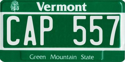 VT license plate CAP557