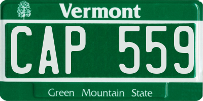 VT license plate CAP559