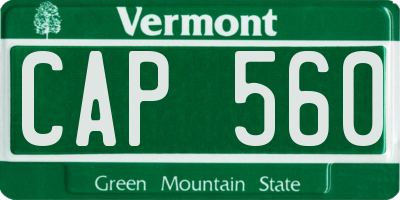 VT license plate CAP560