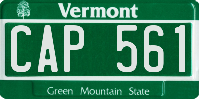 VT license plate CAP561