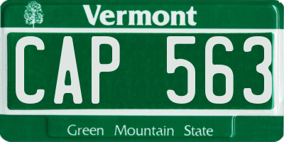 VT license plate CAP563