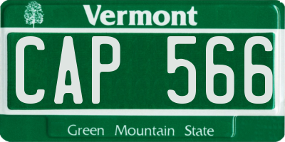 VT license plate CAP566