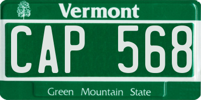VT license plate CAP568