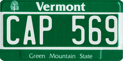VT license plate CAP569