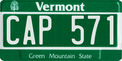 VT license plate CAP571