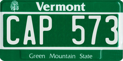 VT license plate CAP573