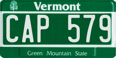 VT license plate CAP579