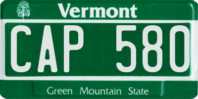 VT license plate CAP580