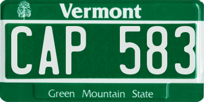 VT license plate CAP583