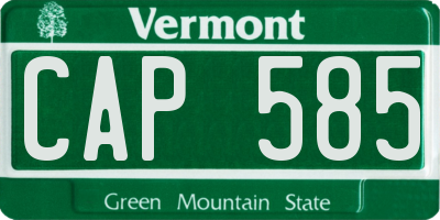 VT license plate CAP585
