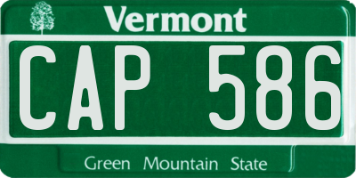 VT license plate CAP586