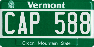 VT license plate CAP588