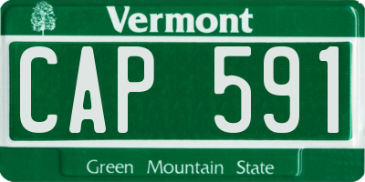 VT license plate CAP591