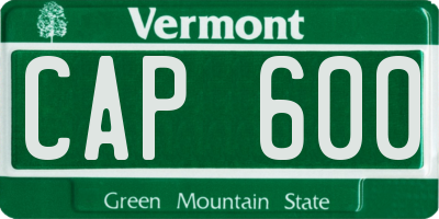 VT license plate CAP600
