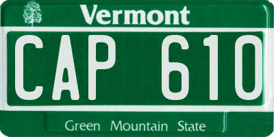 VT license plate CAP610