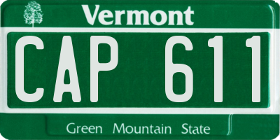 VT license plate CAP611