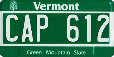 VT license plate CAP612