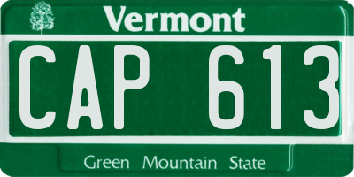 VT license plate CAP613