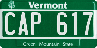 VT license plate CAP617