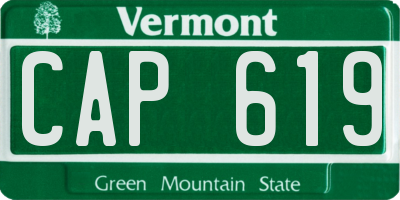 VT license plate CAP619