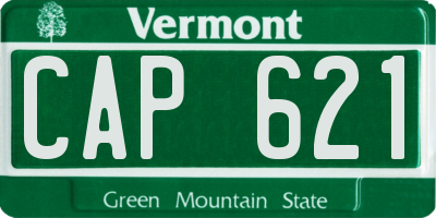 VT license plate CAP621