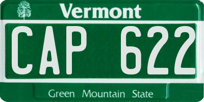 VT license plate CAP622