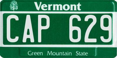 VT license plate CAP629