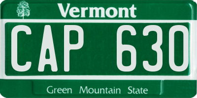 VT license plate CAP630