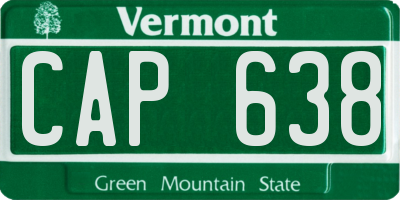 VT license plate CAP638