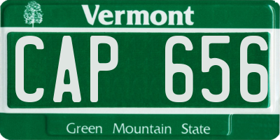 VT license plate CAP656