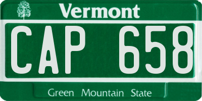 VT license plate CAP658