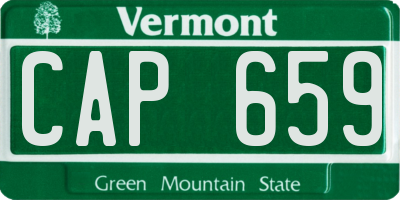 VT license plate CAP659