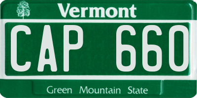 VT license plate CAP660